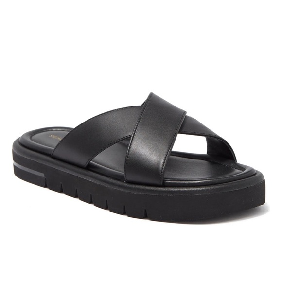 Stuart Weitzman Shoes - NWOB Stuart Weitzman Elodie Leather Sandal in Black. Size 7.